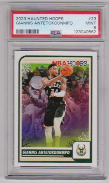 Graded PSA Mint 9 - Giannis Antetokounmpo 2023-24 Haunted Hoops #23 Card