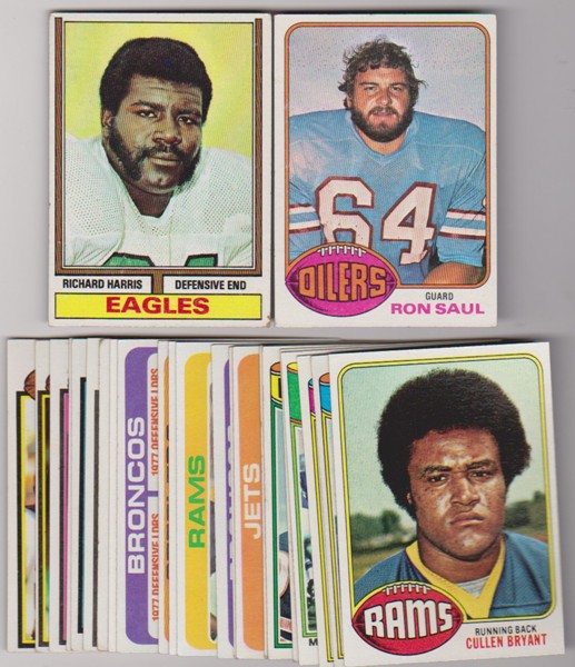 24 Different 1970's Topps Football Cards (1974-1979) w/ Richard Harris + More