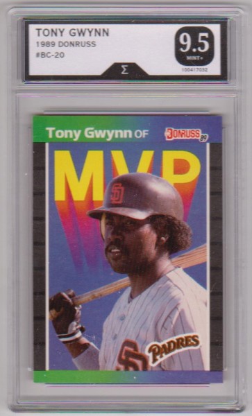 Graded Sigma Mint+ 9.5 - Tony Gwynn 1989 Donruss MVP #BC-20 Card