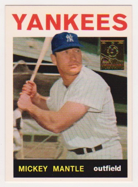 Mickey Mantle 1964 Topps #50 Commemorative Card - 1996 Topps #14 of 19 Insert Card
