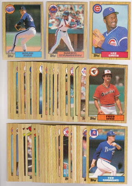 150 Different 1987 Topps Baseball Cards w/ Nolan Ryan + More