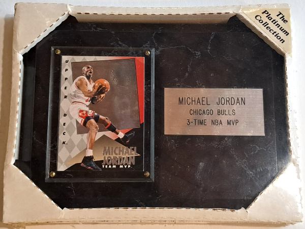Sealed - Michael Jordan 1993-94 Upper Deck Team MVP Hologram On Plaque - 3-Time NBA MVP