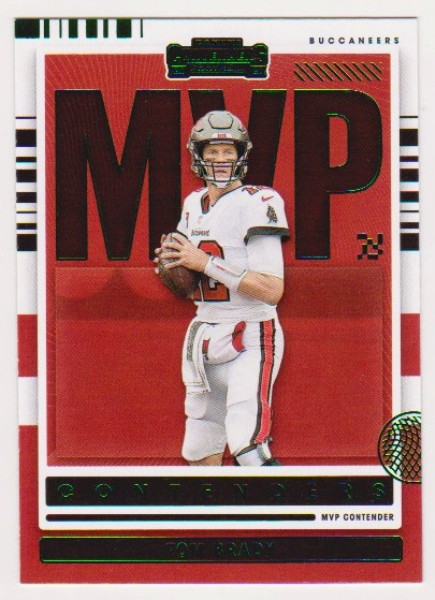 Tom Brady 2021 Panini Contenders MVP #MVP-TBR Insert Card