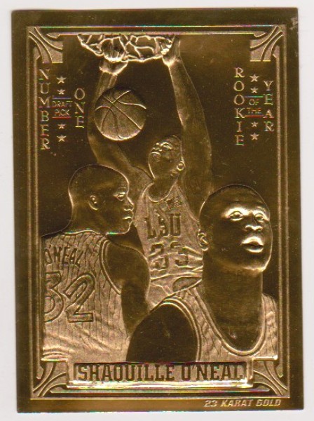  23 kt Gold - Shaquille O'Neal 1994 Classic Gold Card (1/24,900)