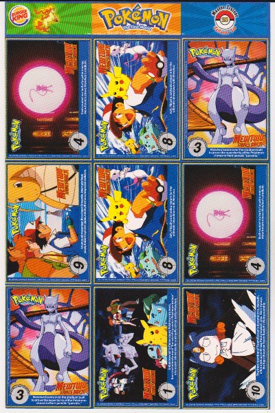1999 Pokemon Master Trainer Collector Set 9 Card Uncut Sheet #20