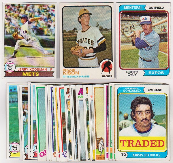 25 Different 1970's Topps Baseball Cards (1973-1979) w/ Jerry Koosman + More