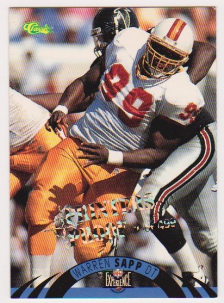 Only 499 Exist - Warren Sapp 1996 Classic NFL Experience Printers Proof #119 Insert Rookie Card