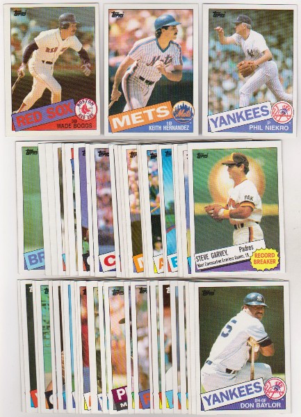50 Different 1985 Topps Baseball Cards - Wade Boggs + More