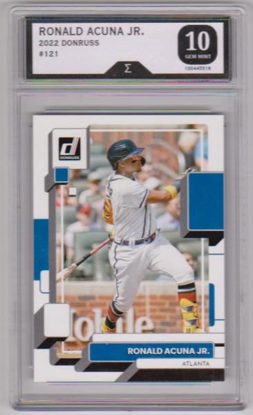 Graded Sigma Gem Mint 10 - Ronald Acuna Jr. 2022 Donruss #121 Card