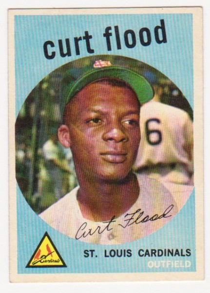 1959 Topps Curt Flood #353 Card - 2nd Year