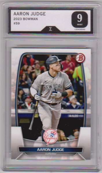 Graded Sigma Mint 9 - Aaron Judge 2023 Bowman #59 Card