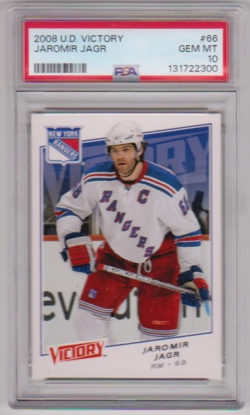 Graded PSA Gem Mint 10 - Jaromir Jagr 2008-09 Upper Deck Victory #66 Card