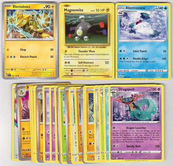 25 Different Pokemon Trading Cards w/ Electabuzz + More