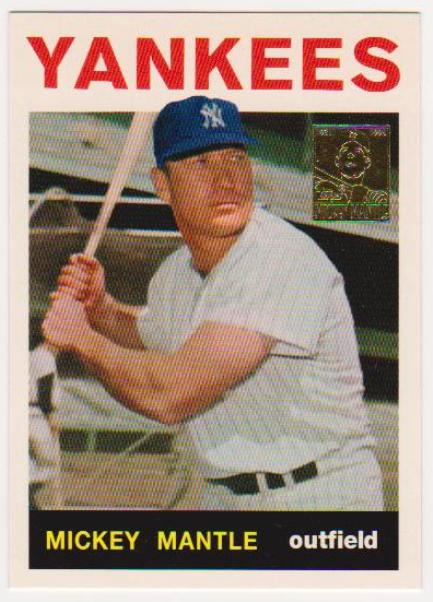 Mickey Mantle 1964 Topps #50 Commemorative Card - 1996 Topps #14 of 19 Insert Card