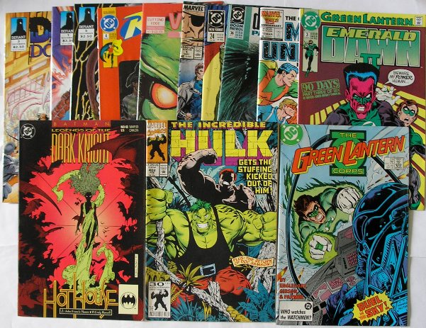 13 Different Comic Books - Bat Man, Green Lantern Corps, Hulk and More ...