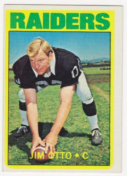 1972 Topps Jim Otto #86 Card - HOF'er