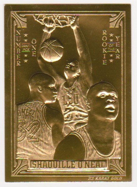 23 kt Gold - Shaquille O'Neal 1994 Classic Gold Card (1/24,900)