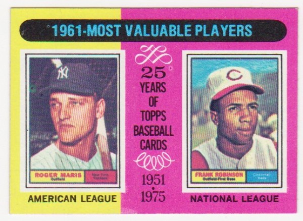 1975 Topps Roger Maris/Frank Robinson #199 Card