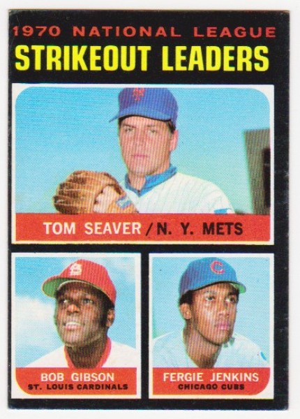 1971 Topps Tom Seaver/Bob Gibson/Fergie Jenkins #72 Card - 3 HOF'ers!