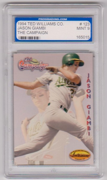 Graded Mint 9 Rookie - Jason Giambi 1994 Ted Williams Co. Minor League #123 Card