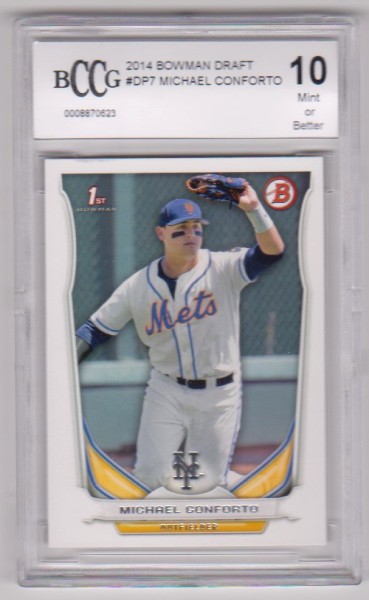Rookie Graded BCCG 10 - Michael Conforto 2014 Bowman Draft #DP7 Card