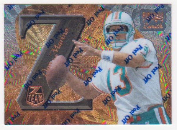 1997 Zenith Z-Team Dan Marino #ZT2 Promo Card
