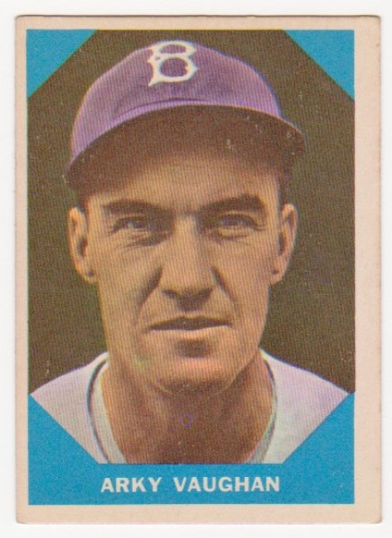 1960 Fleer Arky Vaughan #11 Card - HOF'er