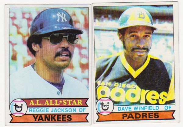 1979 Topps Reggie Jackson #700 + Dave Winfield #30 Card Pair - HOF'ers
