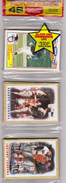 1987 Topps Baseball 49 Card Rack Pack w/ Kirby Puckett On Front