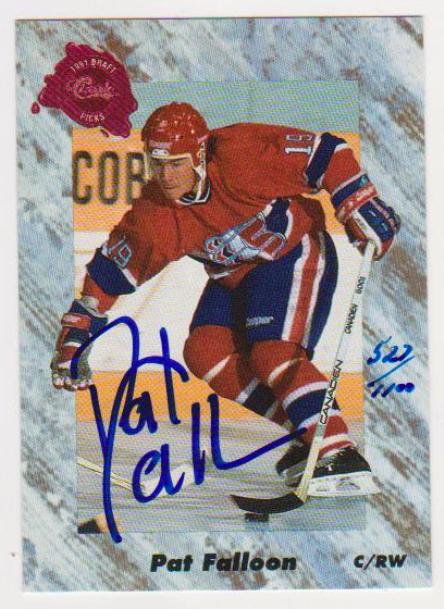 Signed - Pat Falloon 1991 Classic Draft Picks Certified Autographed ...