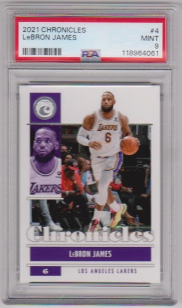 Graded PSA Mint 9 - Lebron James 2021-22 Panini Chronicles #4 Card