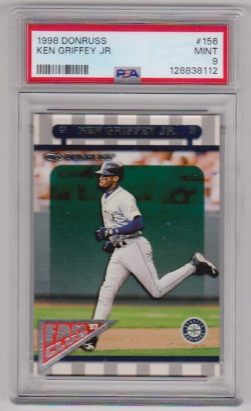 Graded PSA Mint 9 - Ken Griffey, Jr. 1998 Donruss #156 Card