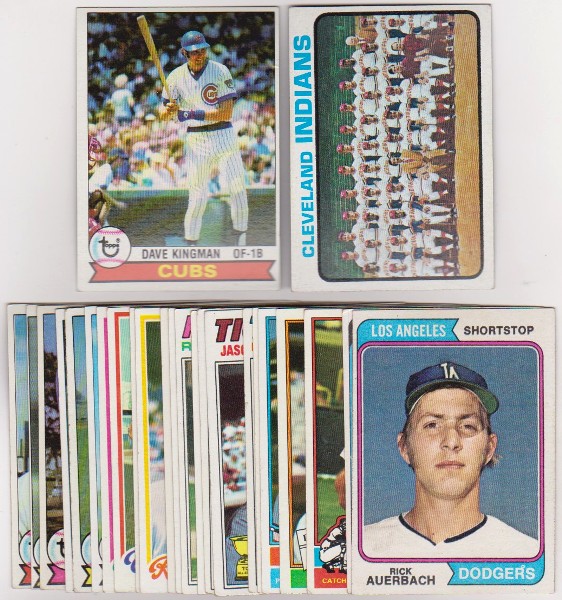 25 Different 1970's Topps Baseball Cards (1973-1979) w/ Dave Kingman + More