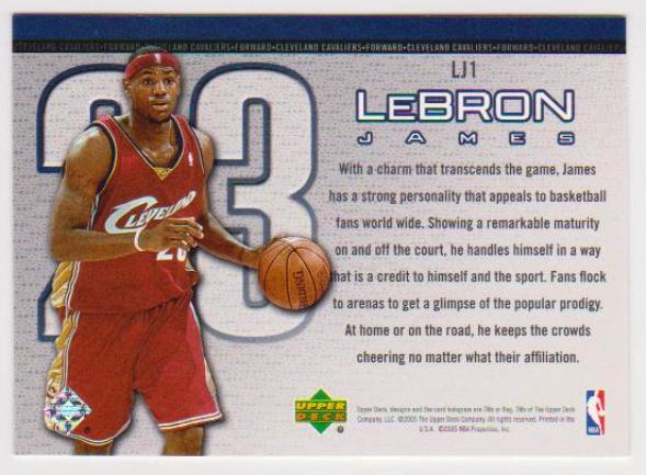 2004 upper deck lebron james rookie card