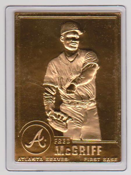22 kt Gold - Fred McGriff 1998 Danbury Mint Gold Card