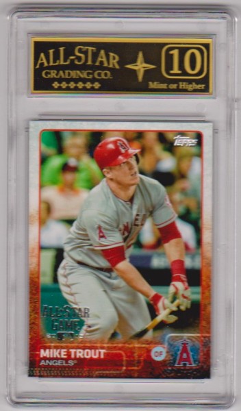 Graded 10 - Mike Trout 2015 Topps All-Star Game #AS-3 Card