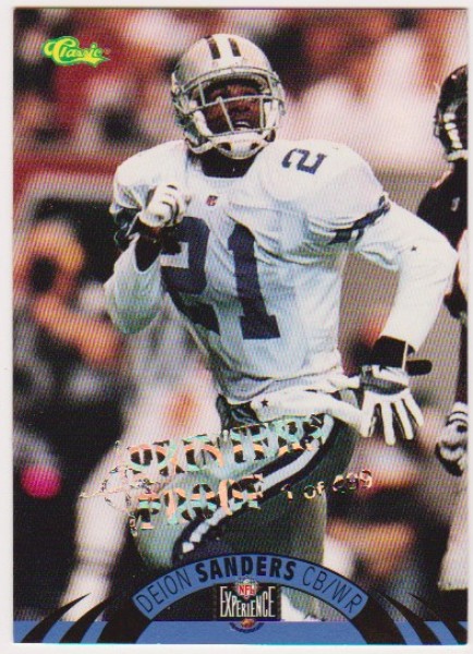 Only 499 Exist - Deion Sanders 1996 Classic NFL Experience Printers Proof #80 Insert Card
