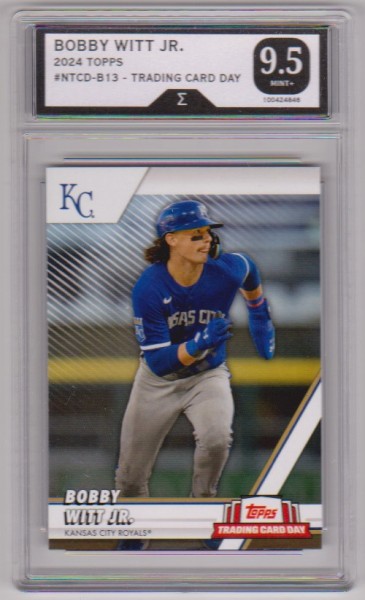 Graded Sigma Mint+ 9.5 - Bobby Witt Jr. 2024 Topps Trading Card Day #NTCD-B13 Card