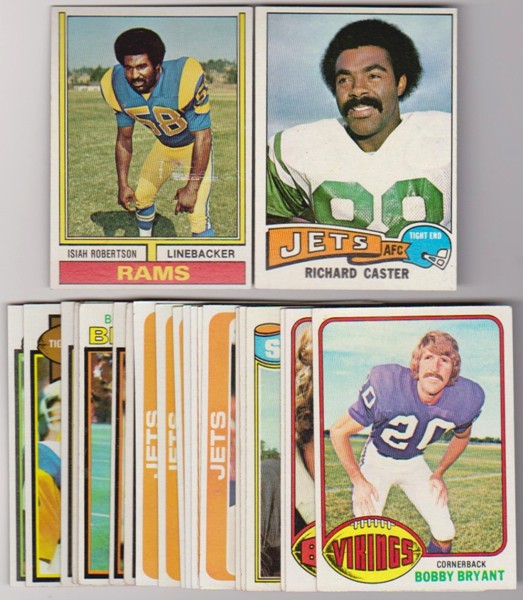 24 Different 1970's Topps Football Cards (1974-1979) w/ Isiah Robertson + More