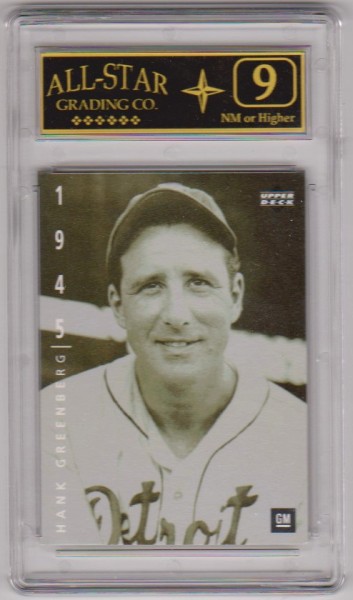 Graded 9 - Hank Greenberg 1994 Upper Deck GM #4 Card