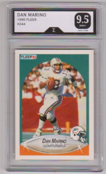 Graded Sigma Mint+ 9.5 - Dan Marino 1990 Fleer #244 Card