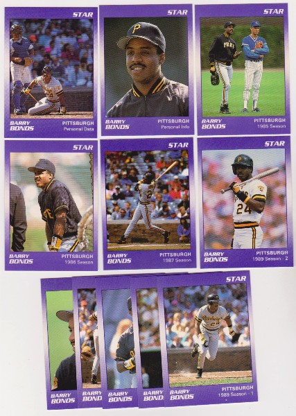 1990 Star Barry Bonds 11 Card Set