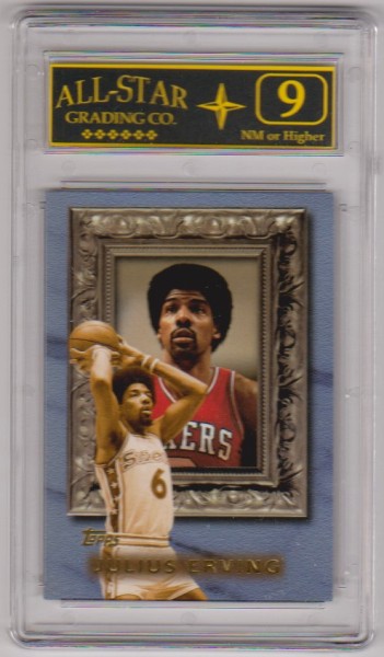 Graded 9 - Julius Erving 1998-99 Topps Classic Collection #CL4 Insert Card