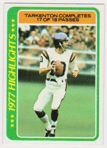 1978 Topps Fran Tarkenton #5 Card - HOF'er