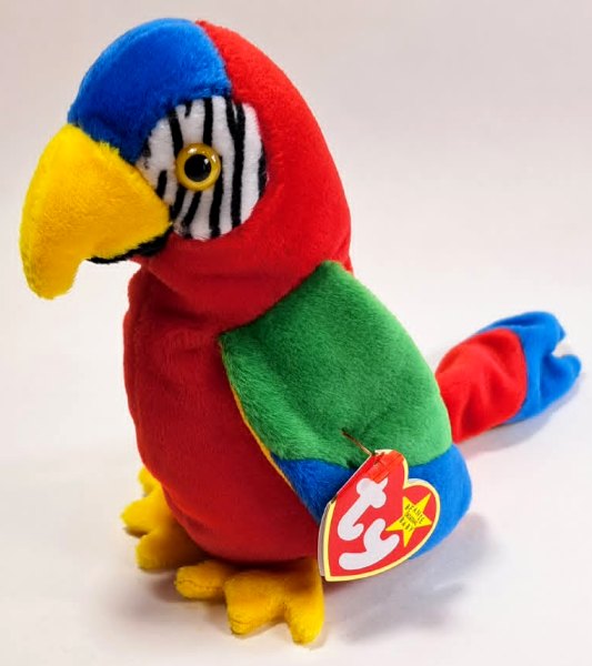 1998 Ty Beanie Baby JABBER THE PARROT - New With Tags