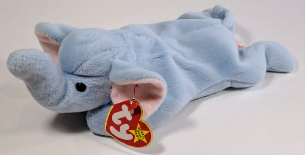 1995 Ty Beanie Baby Peanut The Elephant - With Original Tags