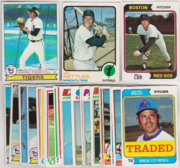 25 Different 1970's Topps Baseball Cards (1973-1979) w/ Mark Fidrych + More