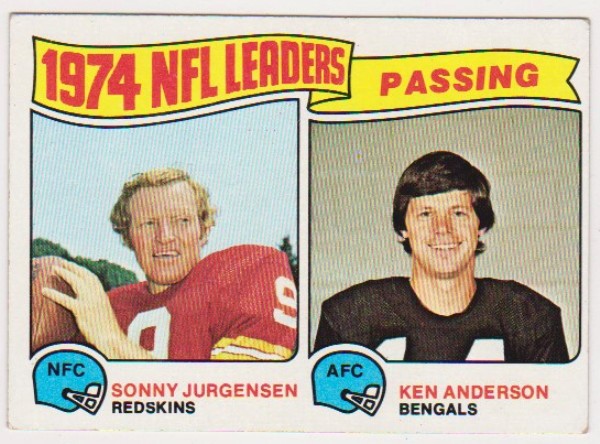 1975 Topps Sonny Jurgensen/Ken Anderson #2 Card