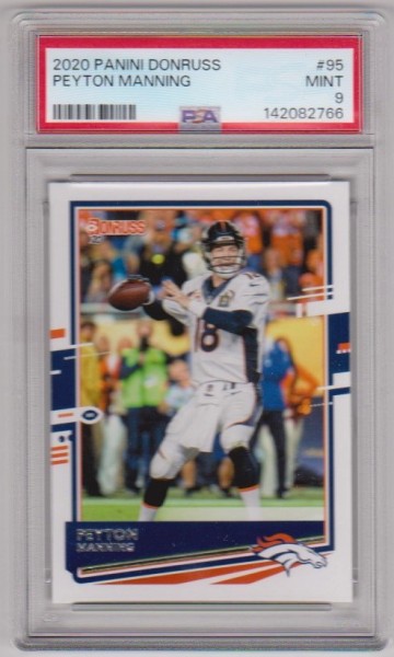 Graded PSA Mint 9 - Peyton Manning 2020 Donruss #95 Card