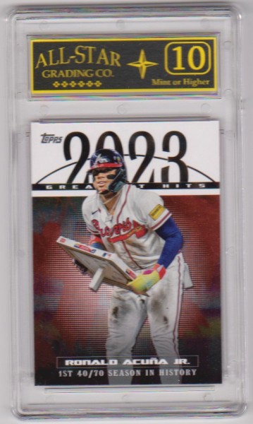 Graded 10 - Ronald Acuna Jr. 2023 Topps Greatest Hits #23GH-5 Insert Card